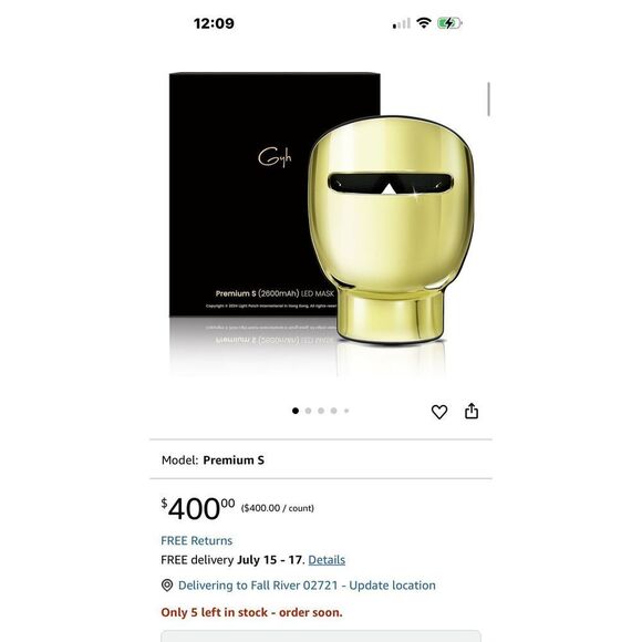 PROFESSIONA GYH premium S LED  red 8 color LIGHT THERAPY skin MASK wireless - Picture 1 of 11